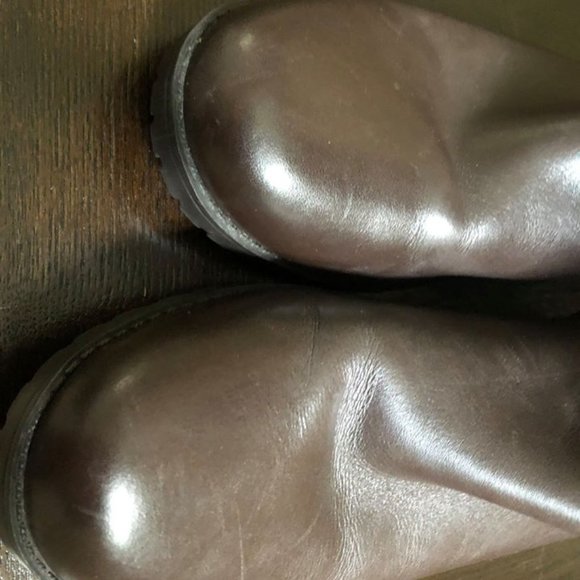 Ralph Lauren "Sigrid" Brown Tall Leather Boots - Picture 2 of 5